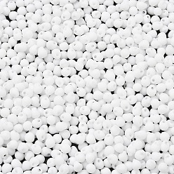 (DP402F) Matte White Миюки 3.4мм капельные бусины, японский бисер, матовые непрозрачные цвета, (dp402f) матовый белый, 3.4x3 мм, отверстие : 0.65 мм, Около 900 шт / 50 г