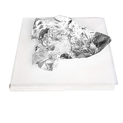 Серебро Квадратные листы медной фольги, фольга, для золочения фольги хлопьями, ногтей, ремесло из смолы, изготовление ювелирных изделий, Картина, выпечка, серебряные, 140x140 мм