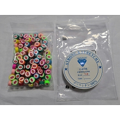 Mixed Color Handmade Polymer Clay Beads Strands, for DIY Jewelry Crafts Supplies, Column with Lip, Mixed Color, 10x4~7mm, Hole: 1.4mm, about 40~42pcs/strand, 14.96 inch~15.94 inch(38~40.5cm), 3 strands