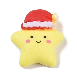 Звезда Кабошоны из смолы, Новогодняя тема, звезда, 21x19x7.8 мм