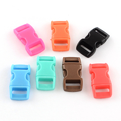 Mixed Color POM Plastic Side Release Buckles, Survival Bracelet Clasps, Mixed Color, 29x15x6mm, Hole: 11x3.5mm