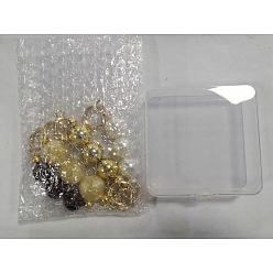 Mixed Color ABS Pearl Beads Bag Extender Chains, with Light Gold Alloy Clasp, Mixed Color, 145~146mm