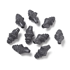 Negro Cuentas de porcelana vintage hechas a mano, fantasía antigua porcelana esmaltada, forma de concha de caracol, negro, 21x11x10.5 mm, agujero: 1.8 mm