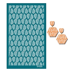 Leaf Polyester Silk Screen Printing Stencil, Reusable Polymer Clay Silkscreen Tool, for DIY Polymer Clay Earrings Making, Leaf, 15x9cm