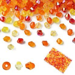 (52) Непрозрачная лаванда 5 стильные прозрачные акриловые бусины, двухконусные, разноцветные, 6x5.5 мм, отверстие : 1~1.5 мм, 100 шт / цвет