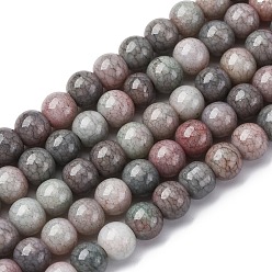 Slate Gray Ombre Effect Dyed Glass Beads Strands, Imitation Jade, Rondelle, Slate Gray, 8.5mm, Hole: 1.2mm, about 50~52pcs/strand, 14.33~15.31''(36.4~38.9cm)