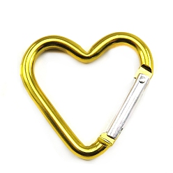 пшеница Карабин с винтовой блокировкой из цинкового сплава, сердце, цвет пшеницы, 43.2x42 мм