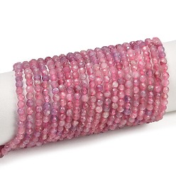 Фламинго Натуральный турмалин бисер нитей, граненые, круглые, класс А, фламинго, 3 мм, отверстие : 0.5 мм, около 130 шт / нитка, 15.35'' (39 см)