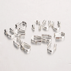 Серебро Экологически чистые опоры для металлической стойки из латуни, без свинца, без кадмии и без никеля, серебряный цвет гальваническим, 5x4x1 мм, отверстие : 0.5 мм