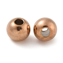 Розовое Золото Ионное покрытие (ip) 202 распорные втулки ронделя из нержавеющей стали, розовое золото , 8x6 мм, отверстие : 3 мм