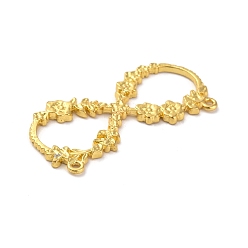 Golden Alloy Pendants, Infinity Charm, Golden, 20.5x41.5x2mm, Hole: 1.6mm