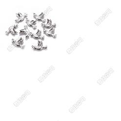 Античное Серебро 60шт. подвески из сплава в тибетском стиле, без свинца и без кадмия, птица, античное серебро, 22x15x3 мм, отверстие : 1.5 мм