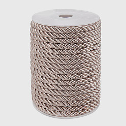 Tan PandaHall Elite Polyester Cord, Twisted Cord, Tan, 5mm, about 18~19yards/roll(16.4m~17.3m/roll)