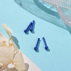 Royal Blue Hypoallergenic Bioceramics Zirconia Ceramic Round Ball Nose Bone Rings, Piercing Nose Ring Studs for Women, No Fading and Nickel Free, Royal Blue, 9mm, Pin: 0.9mm, Head: 2mm and 1.2mm