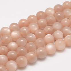 Sunstone Natural Sunstone Round Beads Strands, 6mm, Hole: 1mm, about 65pcs/strand, 15.7 inch
