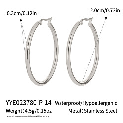 Серебро Крюк из нержавеющей стали серьги, серебряные, 20x3 мм