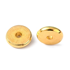 Golden Brass Spacer Beads, Disc, Golden, 10x2.5mm, Hole: 2.5mm