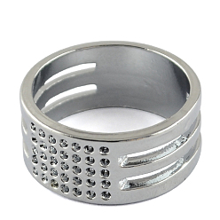 Platinum Zinc Alloy Sewing Thimble Rings with Chinese Characters for Blessing, for Protecting Fingers and Increasing Strength, Assistant Tool, Platinum, 9x17mm