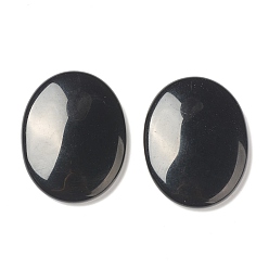 Obsidian Natural Obsidian Worry Stone for Anxiety Therapy, Oval Thumb Stone, 45x34~35x7~8.5mm