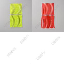 (52) Непрозрачная лаванда 40шт. 2цветные пластиковые светоотражающие наклейки на обода автомобильных колес, клейкие полоски для колес, внешние аксессуары, разноцветные, 90x7 мм, 20 шт / цвет