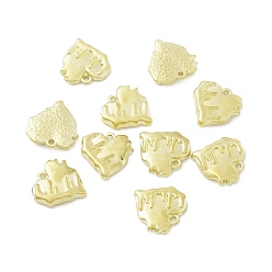 Light Gold Alloy Pendants, Melting Heart Charm, Light Gold, 18x18x3.8mm, Hole: 1.6mm
