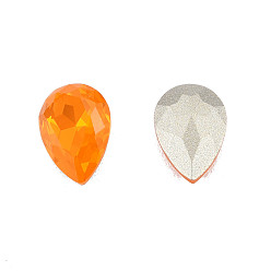 Hyacinth K9 Glass Rhinestone Cabochons, Pointed Back & Back Plated, Faceted, Teardrop, Hyacinth, 10x7x3.7mm