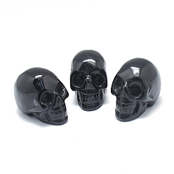 Obsidian Natural Obsidian Display Decorations, Skull, 36~41x28~33x43~50mm
