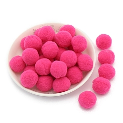 Deep Pink Polyester Ball, Costume Accessories, Clothing Accessories, Round, Deep Pink, 10mm, 288pcs/bag