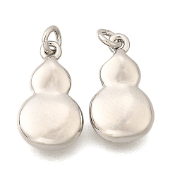 Платина Латунные подвески, тыквенные прелести, стойки покрытие, прочное покрытие, без кадмия и без свинца, с целью перехода в кольце, платина, 14x8x3.5 мм, отверстие : 2 мм