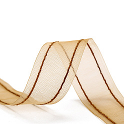 Wheat Flat Nylon Chiffon Ribbon, for DIY Jewelry Making, Gift Packaging, Wheat, 3/8 inch(10mm), about 9.84 Yards(9m)/Roll