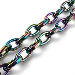 Coloré Chaînes porte-câbles acryliques plaquées couleur ab faites à la main, colorées, 3.28 pieds(1m)/toron