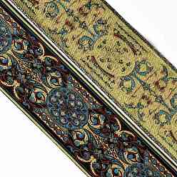Polyester Polyester Ribbons, Jacquard Ribbon, Geometric Pattern, 3-1/2 inch(90mm), 0.5mm thick, about 5 yards/roll