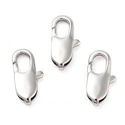 Нержавеющая Сталь Цвет Стойки обшивки латунь когтя омара застежками, долговечный, без свинца и без кадмия, цвет нержавеющей стали, 12x6x2.5 мм, отверстие : 2.8x1 мм