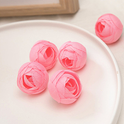 Rose Nacré Tête de fleur de rose artificielle en soie, pour la fête, mariage, décoration de scène, perle rose, 40x35mm