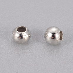 Platinum Iron Spacer Beads, Platinum, 2.5x2mm, Hole: 1.2mm
