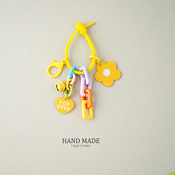 Yellow X146 Handmade Car Keychain 3D Sunflower Premium Car Hanging Pendant Pack