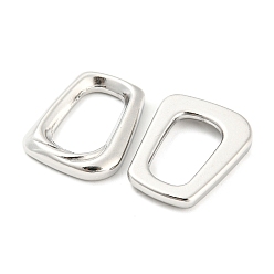 Stainless Steel Color 304 Stainless Steel Linking Rings, Trapezoid, Stainless Steel Color, 18.5x14x3mm, Inner Diameter: 13x7mm