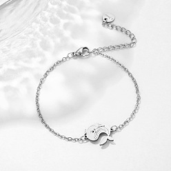 Edelstahl Farbe Sommerstrand 201 Edelstahl-Armbänder mit Wal-Gliedern, anlauffrei, Edelstahl Farbe, 6.30 Zoll (16 cm)