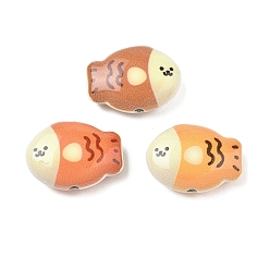 Fish Perles en alliage de peinture à cuire, couleur mixte, poisson, 13x13x9mm, Trou: 1.8mm, environ 3 pcs / sachet 