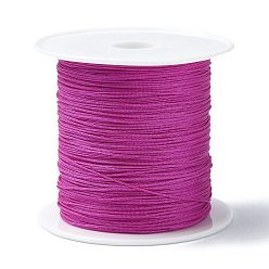 Camellia Nylon Chinese Knot Cord, Nylon Jewelry Cord for Jewelry Making, Camellia, 0.4mm, about 28~30m/roll