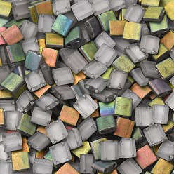 (TL4557) Vitrail Matte MIYUKI TILA Beads, Japanese Seed Beads, 2-Hole, (TL4557) Vitrail Matte, 5x5x1.9mm, Hole: 0.8mm, about 5900pcs/500g