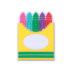 Pen Butterfly Shape Food Grade Eco-Friendly Silicone Focal Beads, Pen, 30x24mm