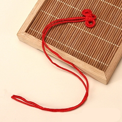 Красный Большие подвески с кисточками из полиэстера в китайском узле, красные, 400 мм