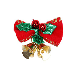 flannel green leaves Mini Bow Christmas Tree Decoration Christmas Gift Decoration Gift Box Accessories Christmas Bow Bells