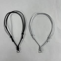 (52) Непрозрачная лаванда 20шт 2 цвета регулируемый нейлоновый шнур изготовление браслета, с 304 кольцами из нержавеющей стали, цвет нержавеющей стали, разноцветные, 3-3/8~6-1/4 дюйм (8.5~16 см), 10 шт / цвет