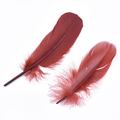 FireBrick Goose Feather Costume Accessories, Dyed, FireBrick, 130~220x31~45mm, about 500pcs/bag