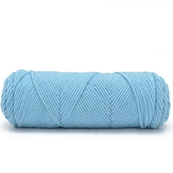 Sky Blue 100g 8-Ply Acrylic Fiber Yarn, Milk Cotton Yarn for Tufting Gun Rugs, Amigurumi Yarn, Crochet Yarn, for Sweater Hat Socks Baby Blankets, Sky Blue, 3mm
