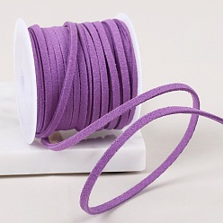 Medium Orchid 4.5M Flat Suede Cord, Double Face Faux Suede Lace, Medium Orchid, 3mm, about 4.92 Yards(4.5m)/Roll