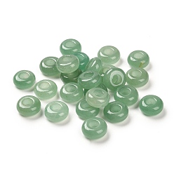 Green Aventurine Natural Green Aventurine European Beads, Large Hole Beads, Rondelle, 10x4.5~5mm, Hole: 4~4.3mm