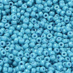 (RR4478) Дуракоат Окрашенный Дуракоат Непрозрачный Нильский Синий  Миюки круглые бусины рокайль, японский бисер, (rr 4478) duracoat окрашенный непрозрачный нильский синий, 8/0, 3 мм, отверстие : 1 мм, Около 2111~2277 шт / 50 г